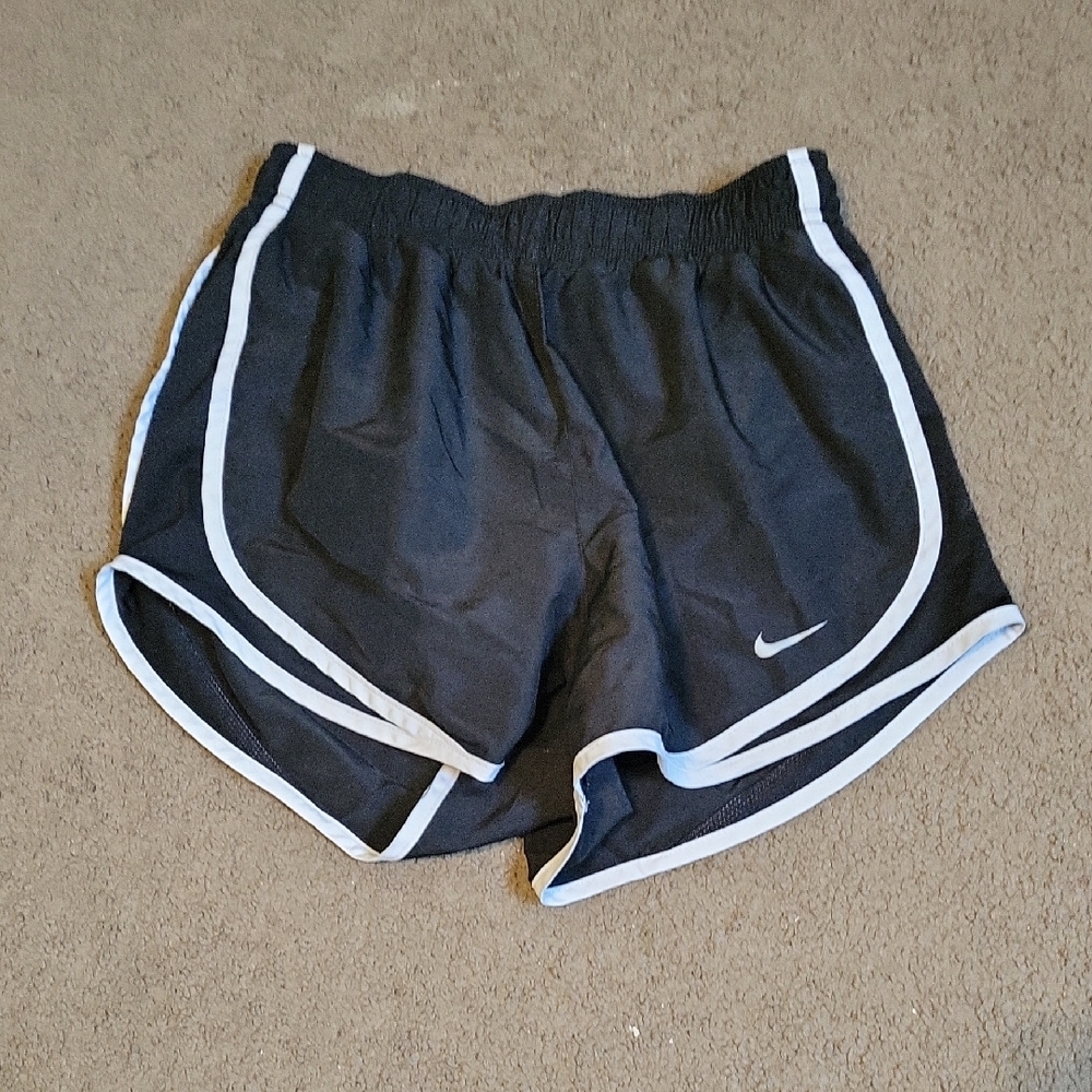 Nike Women's Black Athletic Shorts with White Trim